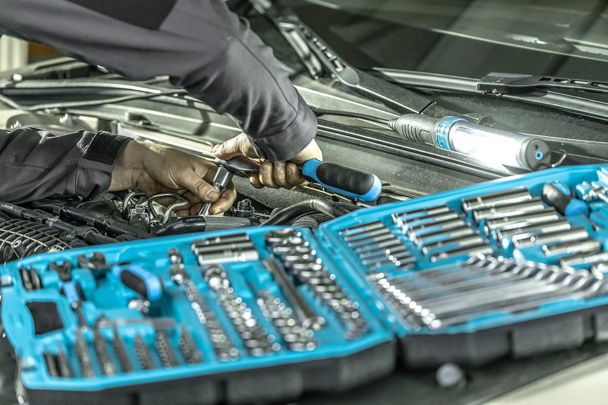 Gereedschapsset – Steeksleutels – Dopsleutelset – Schroevendraaierset – Bitsset – 222 Delig – Cr-V Staal – Ratelmechanisme 72 Tanden