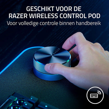 Razer Nommo V2 Pro - Full-range 2,1-gamingluidsprekers voor pc met draadloze subwoofer (drivers van 3 inch met aluminium faseplugge, Razer Chroma RGB-verlichting, THX Spatial Audio) Zwart
