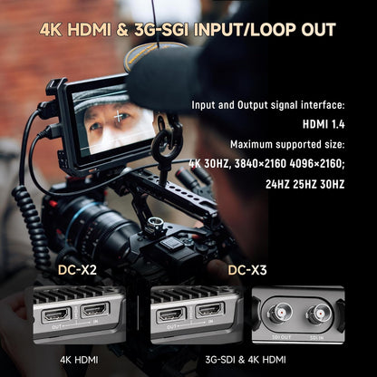 VILTROX DC-X2 2000 Nits Video Field Monitor Kit met Rig Cage, 4K HDMI 6" Touchscreen DSLR On Camera Monitor met Zonnekap Batterij, 1920X1080 HD Focus Peaking, 3D Lut, RGB Parada, Volledige Golfvorm