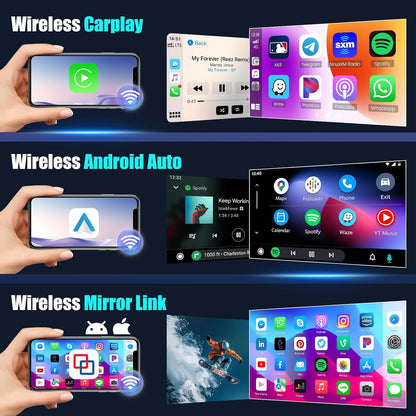 Inefala Android 15 Qualcomm 8 Core 4+64G Autoradio voor Toyota Corolla Verso AR10 2004-2009 met draadloze Carplay, 9'' touchscreen met Android Auto Mirror Link FM/RDS-radio GPS WIFI Bluetooth SWC