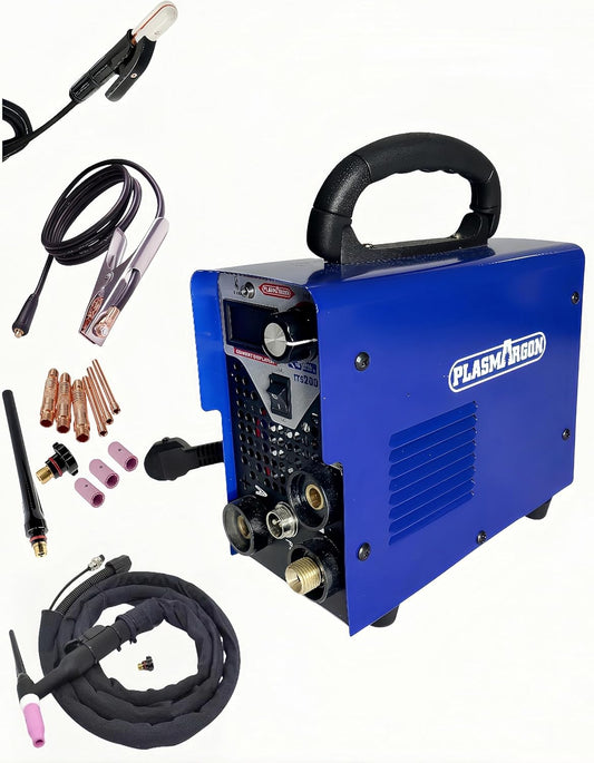 ITS-200 WIG lasapparaat met 200 ampère en MMA, 2-in-1 combi TIG-lasapparaat DC TIG lasmachine voor het lassen van staal, roestvrij staal
