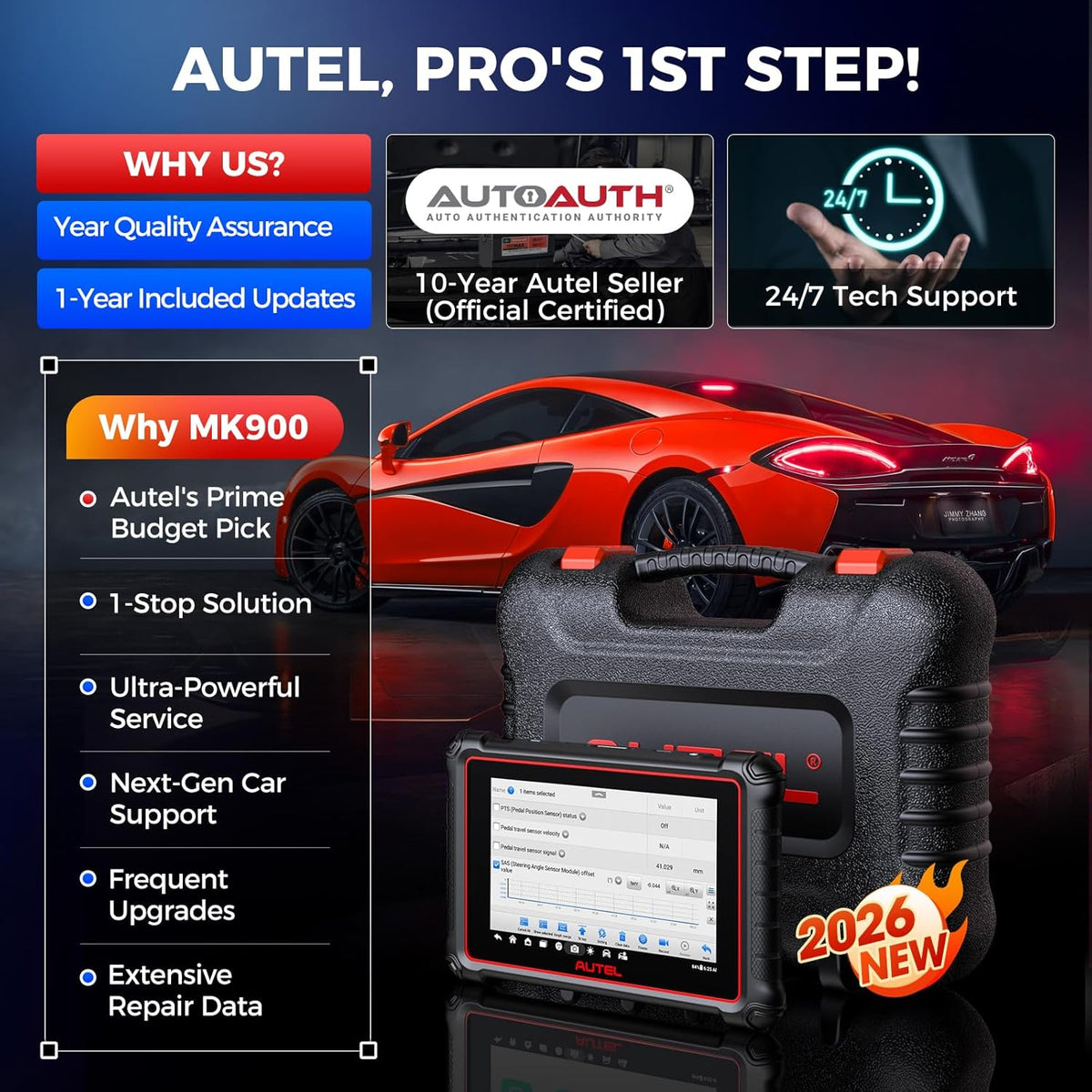 Auto Diagnosekoffer – OBD2 Scanner – Auto Diagnosetool – Auto Diagnosesysteem – Voertuig Scanner – 3000+ Actieve Tests – Android 11 Touchscreen 8 inch