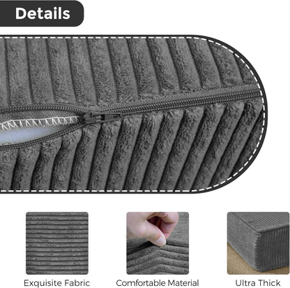 MAXYOYO Opvouwbare corduroy matras, drievoudig vloermatras 10 cm dik met wasbare hoes, opvouwbaar in drie, ruimtebesparend voor gasten (houtskool, eenpersoons)