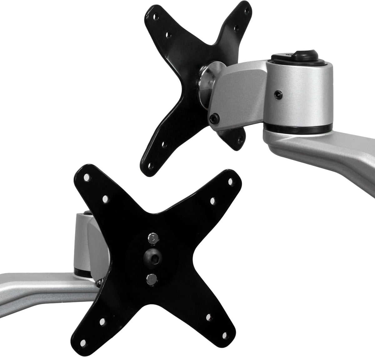 StarTech.com Dubbele monitorhouder met volledig beweegbare arm, stapelbaar, verwisselbare armen en veerondersteunde hoogteverstelling