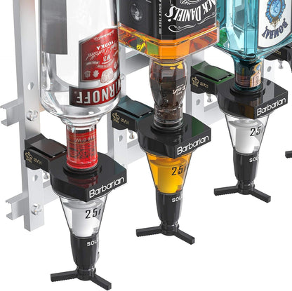Barbarian 4/6 Bottle Optics for Spirits - Bar Butler 25ml Shot Meetbeugel Alcohol Wijn Ondersteboven Drink Dispenser Home bar Garage Man grot 6 Bottle
