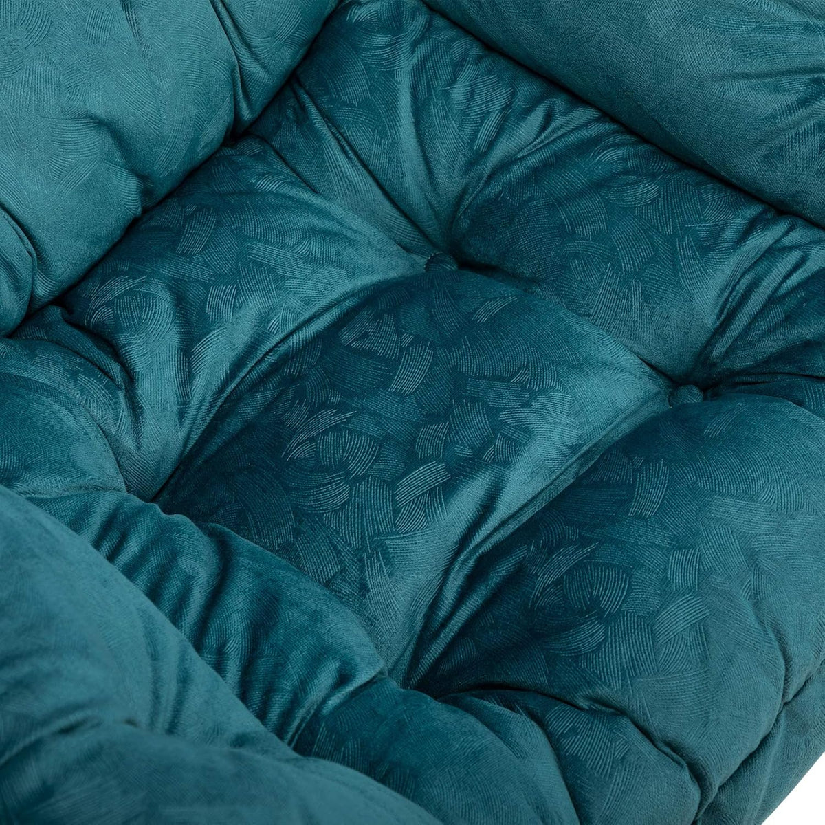 HollyHOME Relax Fauteuil Woonkamer Stoel Slaapkamer Stoel Lounge Stoel met Armleuningen Leesstoel Accentstoel met Stalen Frame, Blauw Groen