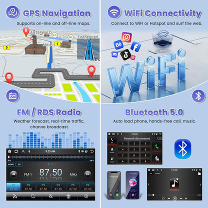 8 Noyau/4G+64G/DSP Autoradio Android pour Fiat 500 2007-2015 Blanc avec CarPlay Android Auto Sans Fil, 7" écran Tactile avec BT GPS WiFi RDS FM USB 59UI+Caméra de Recul+MIC