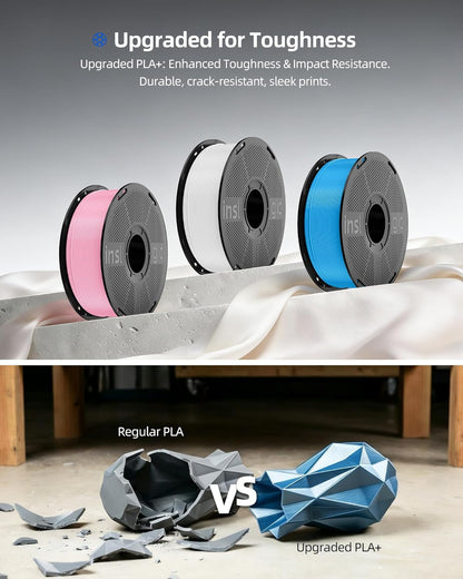 3D Printen Filament – PLA Filament – Zijde Filament – Monochroom Filament – 3D Pen Filament – Zijdeachtige Glans – 10 Kg (10x1 Kg) – 1,75 mm Geschikt voor FDM Printers