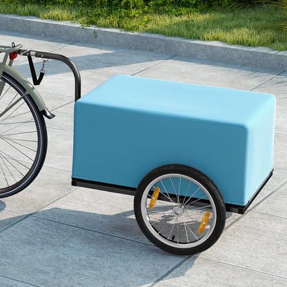 FANTASK Fietsaanhanger tot 60 kg, inklapbaar, met afdekking, koppeling en reflectoren, zwart