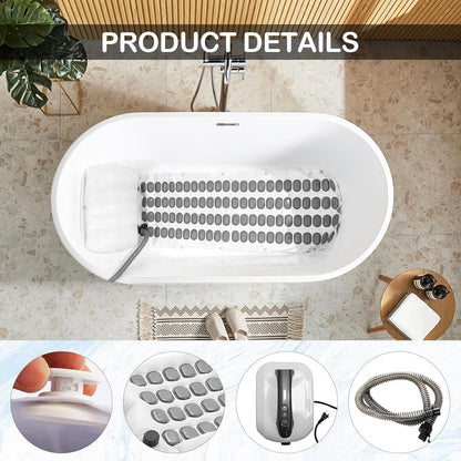Buismat voor badkuip – Whirlpoolmat – Bubbelbadmat – Badmat – Massagemat – 114 sproeiers – 6 intensiteitsniveaus