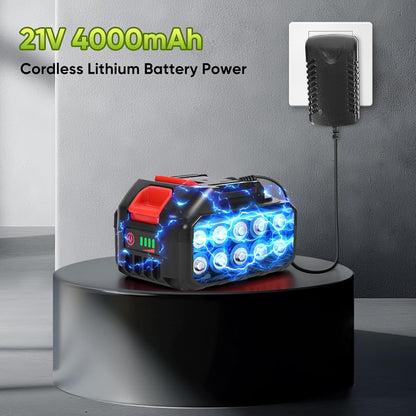 Elektrische krik, 21 V, 5 T hefgereedschap met 4000 mAh accu, waarschuwingssymbool en ledlicht, 150-540 mm hefhoogte, geschikt voor auto's, SUV, limousine, MPV, vrachtwagen en