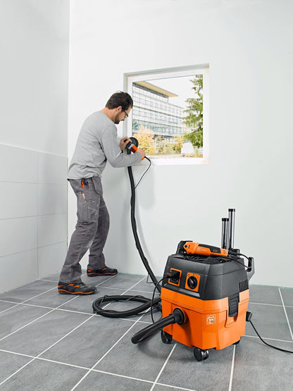 FEIN Dustex 25 L, Industriële Stofzuiger 25L Nat & Droog, Stofklasse L, Professionele Stofzuiger voor Bouwplaats en Werkplaats