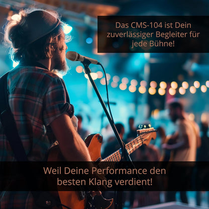 Pronomic CML-104 Condensatormicrofoon voor nauwkeurige geluidsopname - Handmicrofoon met windscherm - Nierfunctie microfoon - Studio-microfoon voor het podium - Incl. klem en tas
