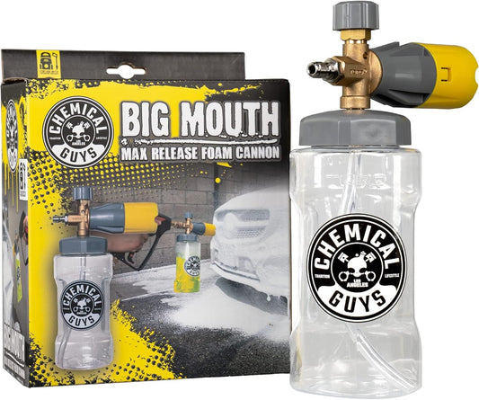 Chemical Guys EQP324 Big Mouth Max Release Foam Cannon (Car Wash, Home Wash & Boat Wash Foam Cannon dat verbinding maakt met uw hogedrukreiniger) 34 oz fles