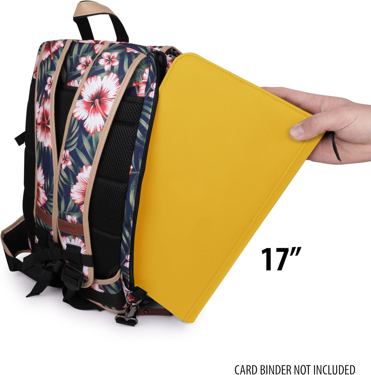 ENHANCE Designer Edition Trading Card Rugzak - MTG Deck Bag, Card Binder Space, TCG Deck Box Opbergruimte, Speelmat Houder - Compatibel met Magic the Gathering, Pokemon, Lorcana (Canvas Look -