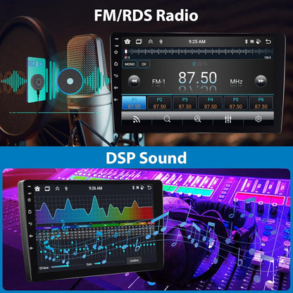 Autoradio – Auto Radio – Car Audio – Multimedia Radio – 10,1 Inch Touchscreen – Draadloze CarPlay & Android Auto – 8-Core 4GB+64GB – GPS Navigatie & Achteruitrijcamera