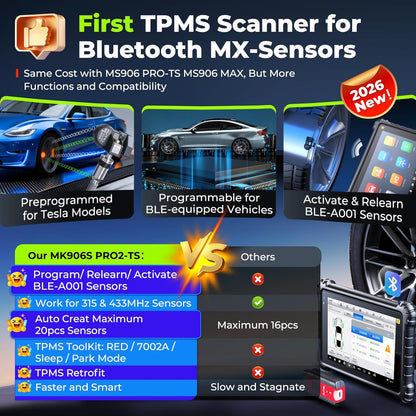 Autel MaxiCOM MK808K-BT OBD2 diagnoseapparaat auto: bidirectioneel zoals MK900-BT MK808BT Pro, upgrade van MX808S MK808S MK808BT autodiagnoseapparaat auto, 28+ dienst, alle systemen, Android 11, BT506