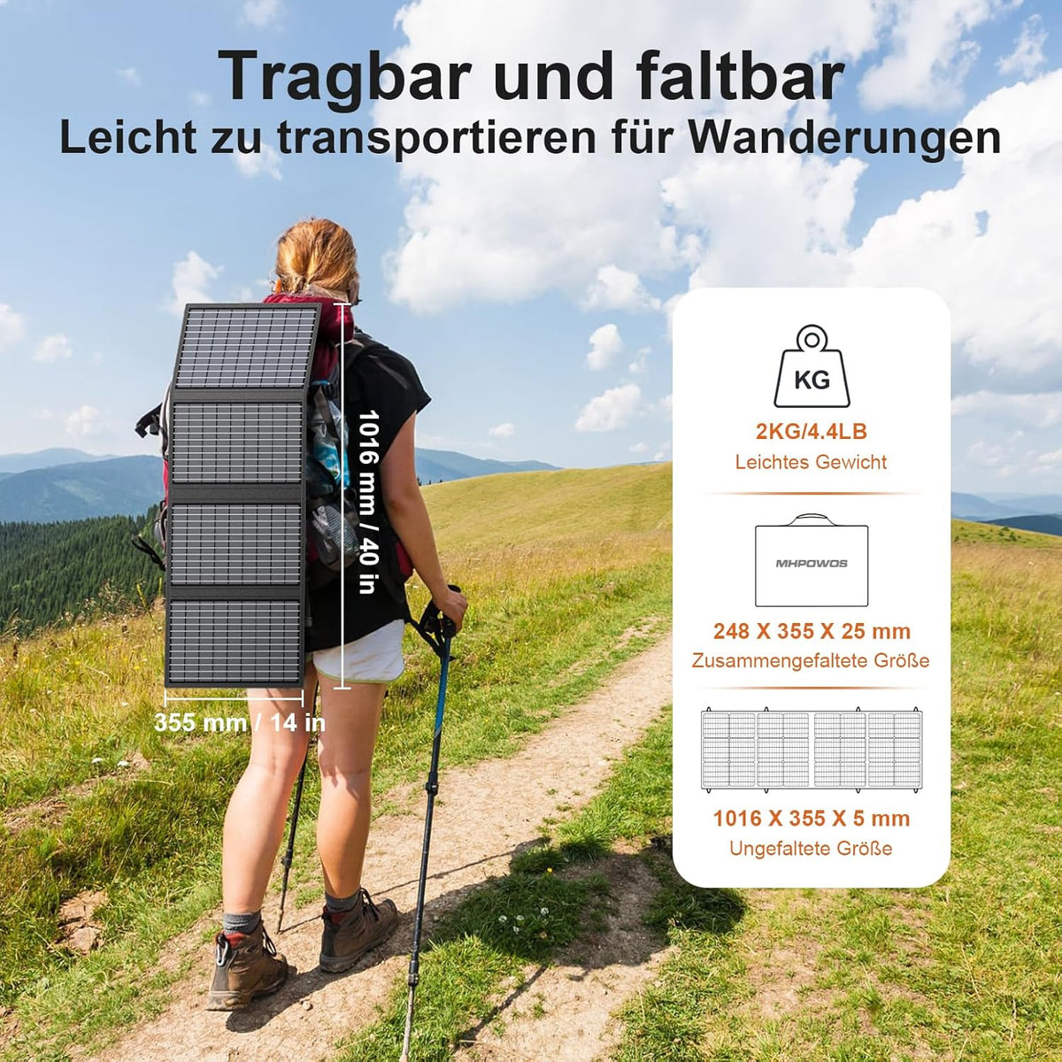 Opvouwbaar zonnepaneel, 60 W