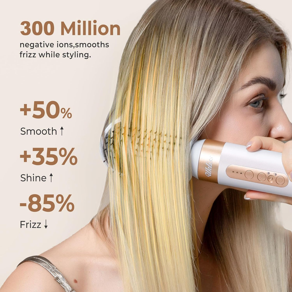 Haarföhn airstyler UKLISS haarstyler & ionen-haardroger Pro7 in 1, haarstyler set met airflow krulborstel, automatisch, ronde borstelföhn, airbrush haarstyler, thermische borstel, multistyler