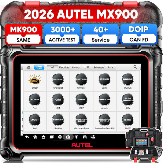 Autel MaxiCheck MX900 Scanner, 2025 Bidirectional Scan Tool with 3000+ Active Test, DoIP&CAN FD, 40+ Service, EU Ver. of MaxiCOM MK900 MK900BT, Up of MK808BT MK808S MX808S, All-Sys Diagnose, 11OS