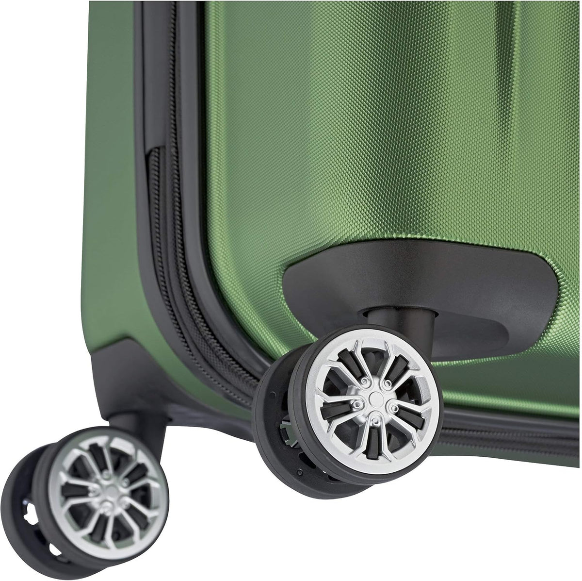 Travelite Koffer met 4 wielen L met TSA-slot+uitbreidingsvouw, bagageserie CITY: robuuste hardshell trolley met krasbestendig oppervlak, 073049-80, 77 cm, 113 liter (uitbreidbaar tot 124 L), groen