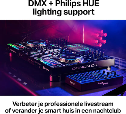 DMX-Controller – Lichtcontroller – DJ-Lichtcontroller – Verlichtingscontroller – DMX-Interface – 2 DMX-Universes – 1,5-Inch OLED-Scherm