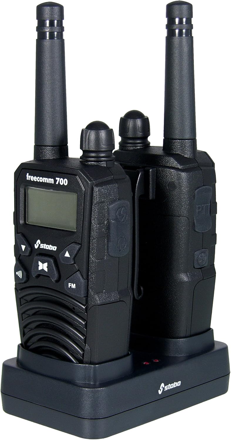 Stabo Elektronik 20701 Freecomm Professionele PRM 446 Radio-Apparaat, Zwart, Set Van 2
