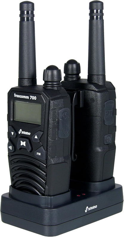 Stabo Elektronik 20701 Freecomm Professionele PRM 446 Radio-Apparaat, Zwart, Set Van 2