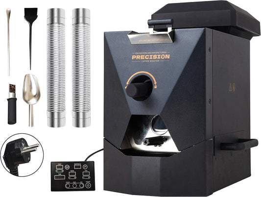 500g Elektrische koffiebrander – Ideaal voor thuisgebruik. Uitgerust met intelligente automatische functie, 9 vooraf ingestelde brandprofielen, handmatige modus, residuafzuigsysteem en koelfunctie