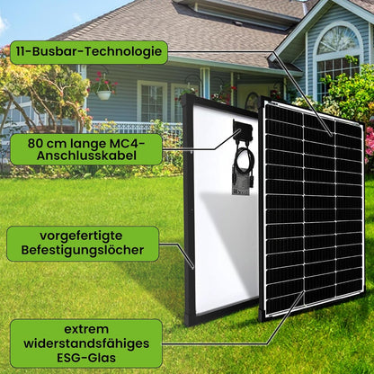 Offgridtec 200 W mono zonnepaneel 30 V Black Frame V2