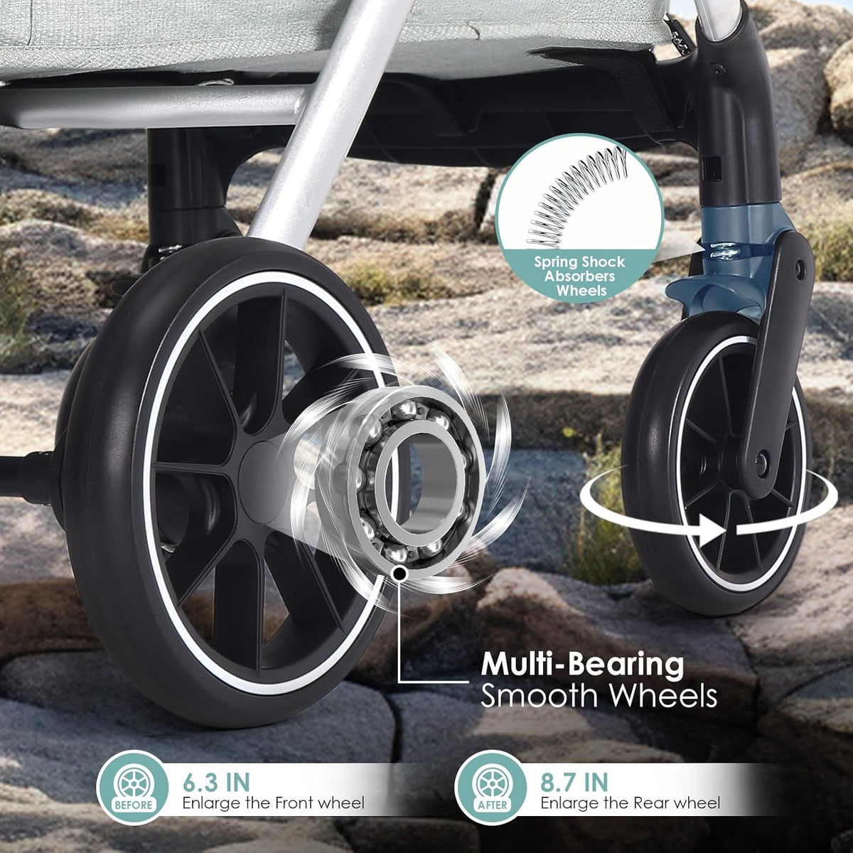 Beberoad X6 Pet Stroller, groen