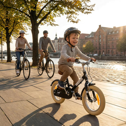 PROMETHEUS BICYCLES Petiday Retro kinderfiets vanaf 3 jaar, 12 inch, voor meisjes en jongens, blauw
