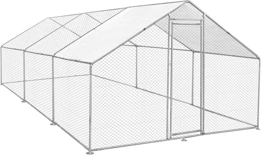 Freestanding Chicken coop Chicken coop Chicken enclosure 4m x 6m x 2m Free roof covers and feeding scoop - QUORE