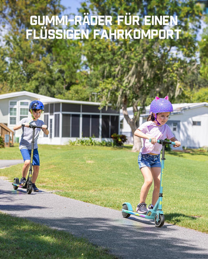 FanttikRide C9 Pro Elektrische step voor kinderen van 8-12 jaar, kleurrijke regenboogverlichting, 8/12/16 km/u, 8 km bereik, led-display, in hoogte verstelbaar, opvouwbaar, voor jongens en meisjes