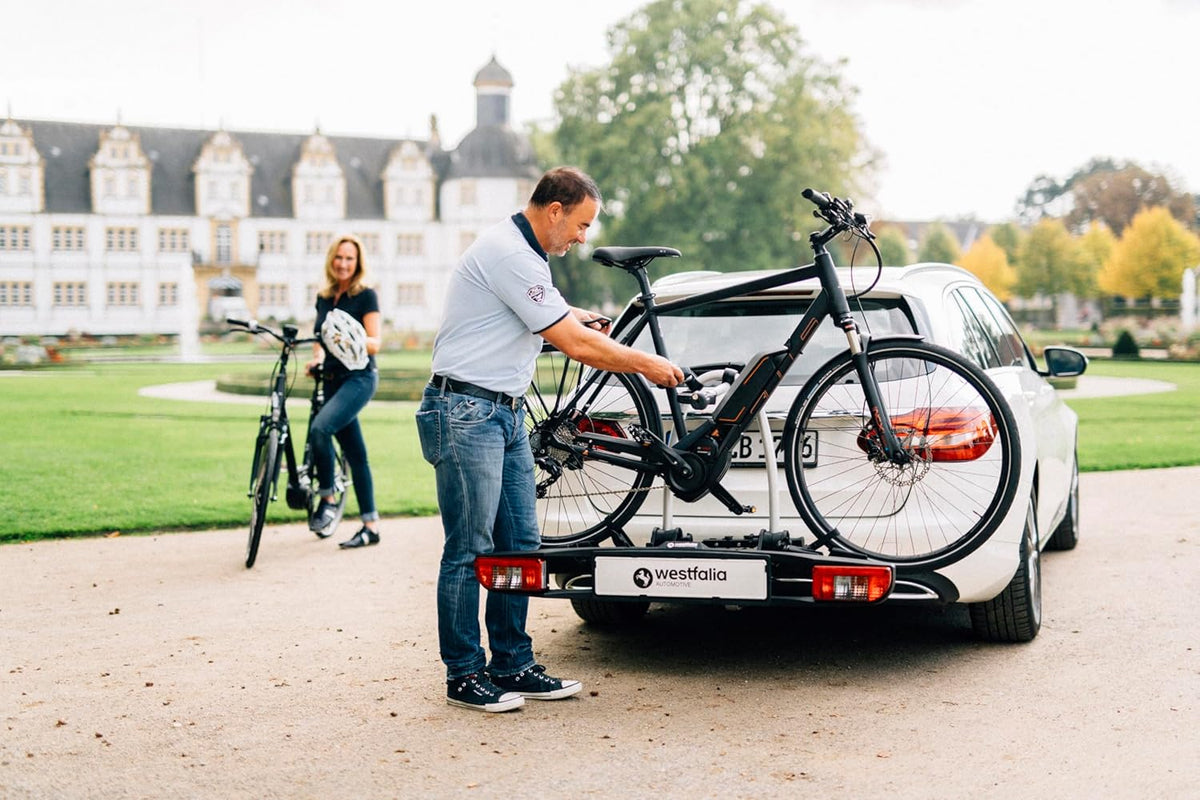 Westfalia BC 60 Fietsendrager voor trekhaak, opvouwbare bagagerek voor 2 fietsen, geschikt voor e-bikes