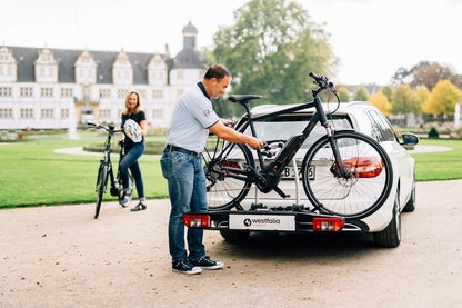 Westfalia BC 60 Fietsendrager voor trekhaak, opvouwbare bagagerek voor 2 fietsen, geschikt voor e-bikes