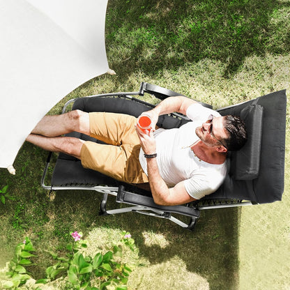 Zero Gravity Relaxstoel – Anti Gravity Stoel – Relaxfauteuil – Tuinstoel – Recliner Stoel – Verstelbaar Tot 500 kg – Stevig Stalen Frame