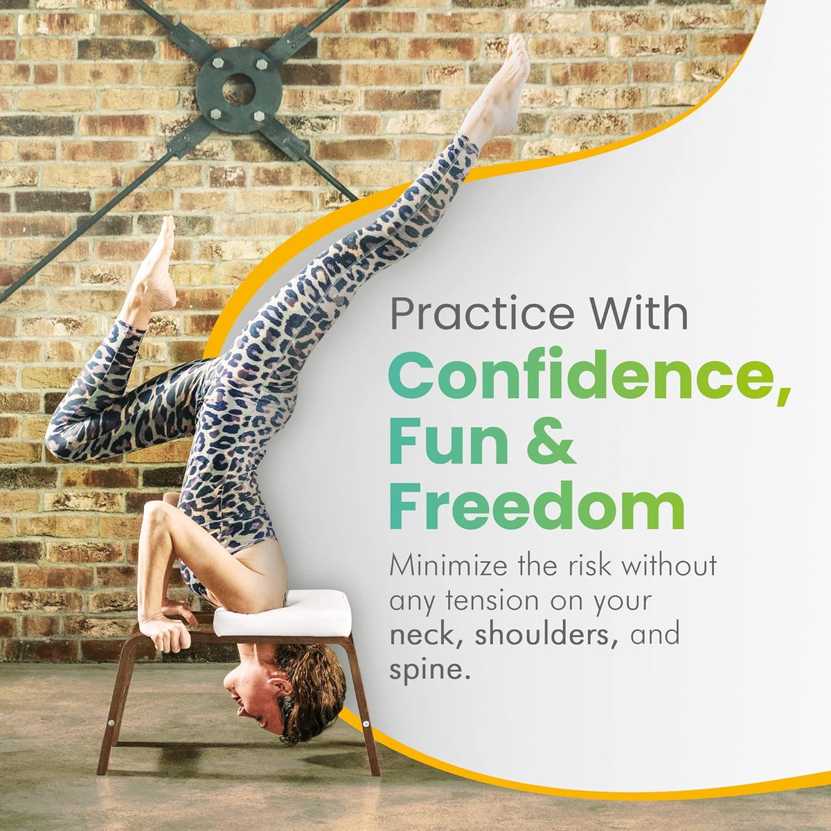 FeetUp - The Original Yoga Headstand Sofa, Vegan Handstand Trainer Bench and Stand, Strength Training Inversion Equipment for Relaxation & Strength, Includes App & Starter Kit - QUORE