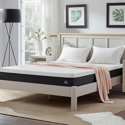 Traagschuim Matras – Memory Foam Matras – Slaapschuim – Eenpersoonsmatras – Gel Matras – 90 x 200 cm – Verkoelende Gellaag – Drukontlasting & Bewegingsisolatie