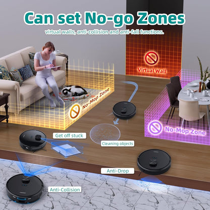 Robot Stofzuiger met Mop Zelfledigende