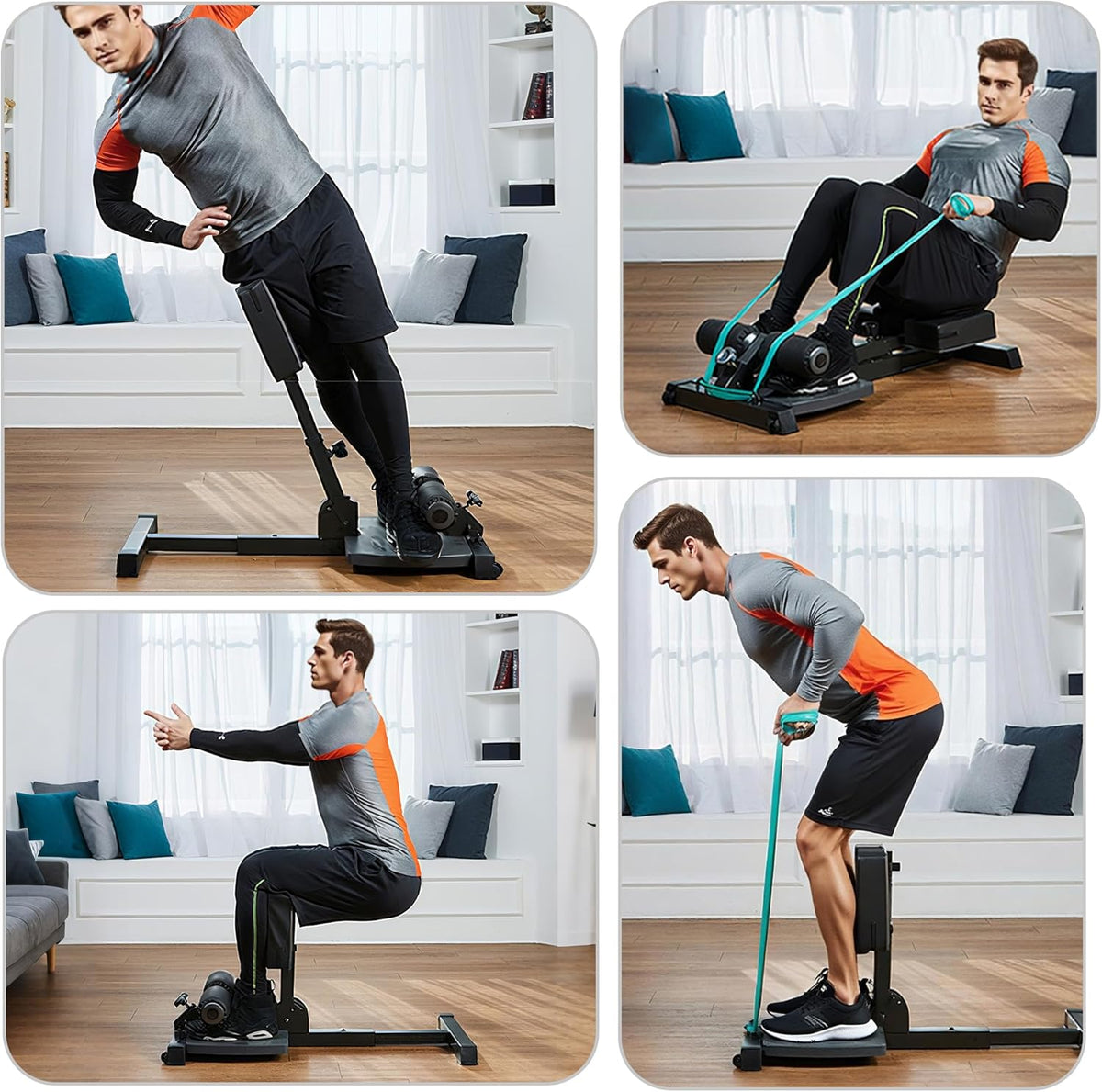 leikefitness Deluxe Multifunctionele Diepe Sissy Squat Bench Thuis Gym Workout Station Been Oefening Machine