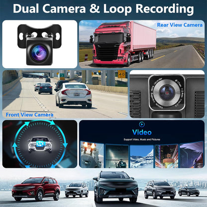 Hodozzy Android 4G 64G 8-core draadloos CarPlay display Android navigatiecamera dashboard achteruitrijcamera 10,26 inch MirrorLink touchscreen, GPS, wifi, Bluetooth,
