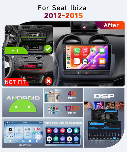 Android Autoradio – Carplay Radio – Multimedia Speler – Navigatie Systeem – Inbouw Radio – 9 Inch Touchscreen – Bluetooth 5.0 & Wifi Connectivity