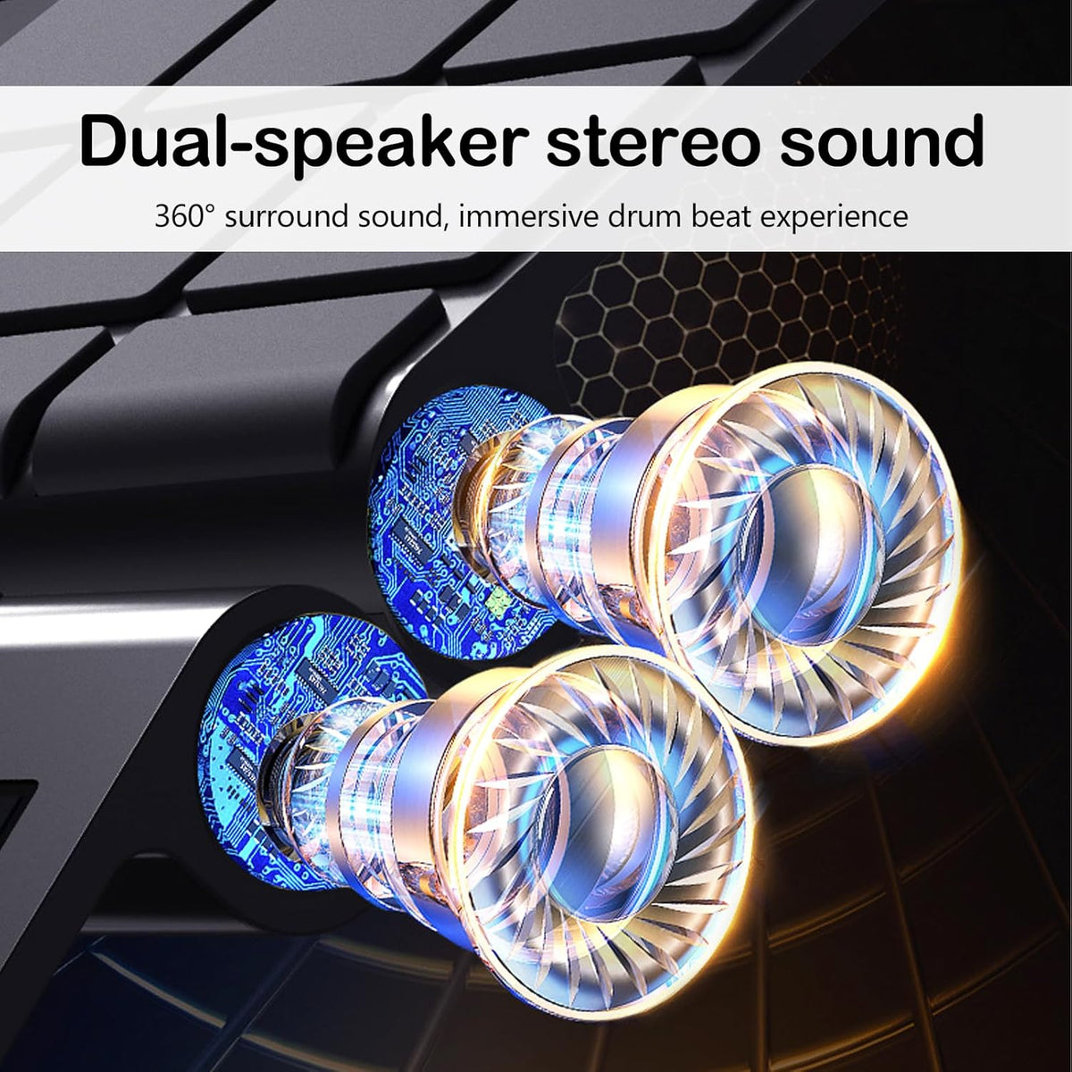Draagbaar Elektronisch Drumstel – Elektronisch Drumstel – Digitale Drumset – Elektrische Drumkit – Tafel Drumstel – 9 Gevoelige Pads – Ingebouwde Stereo Luidsprekers
