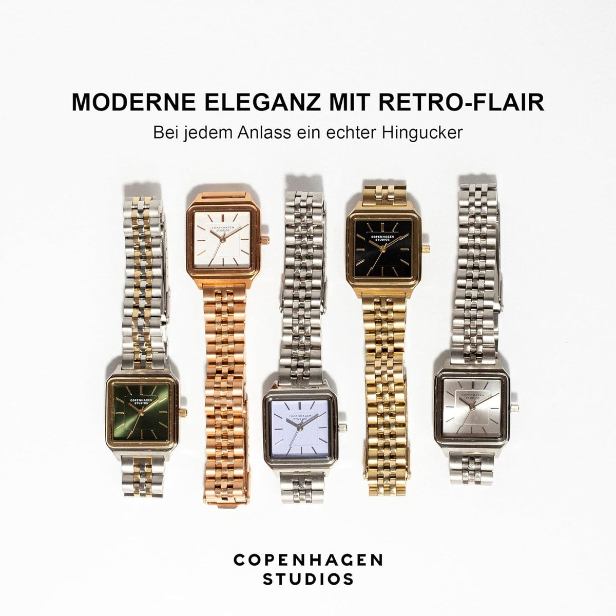 Vintage Square Watch - 24 mm - Elegant dameshorloge van gepolijst roestvrij staal met kwartsuurwerk - analoog polshorloge - 5 ATM waterdicht - krasbestendig