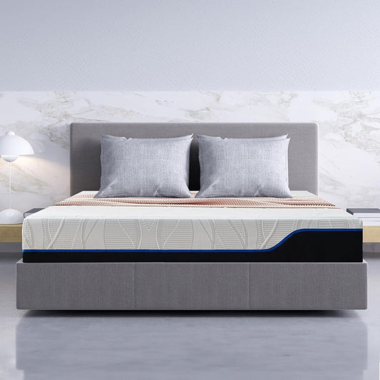 Traagschuim Matras – Visco Matras – Gel Matras – Slaapmatras – Drukverlichtend Matras – 100 x 200 cm – Verkoelende Gel-laag – Bewegingsisolatie