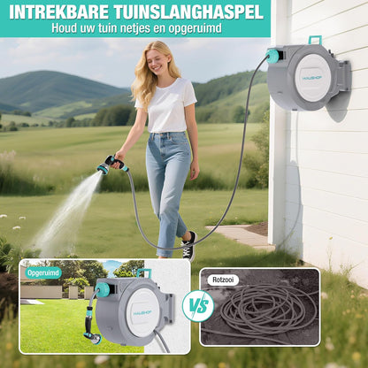 30m Intrekbare tuinslanghaspel-30 meter
