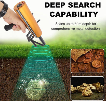 Metal Detector Pinpointer, 30m Diepte 1200m Bereik Gouddetector 6 Antenne Nauwkeurige Finding Microcomputer Control Metal Finder voor Verschillende Terrein