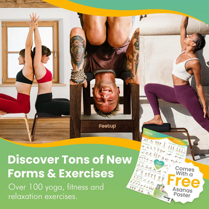 FeetUp - The Original Yoga Headstand Sofa, Vegan Handstand Trainer Bench and Stand, Strength Training Inversion Equipment for Relaxation & Strength, Includes App & Starter Kit - QUORE