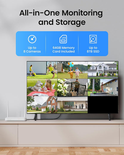 Bewakingscameraset – Beveiligingscamera – IP Camera – Wifi Camera – Dome Camera – 2K 3MP Resolutie – WiFi 6 Verbinding – 2-Weg Audio – Personen- & Voertuigherkenning – Nachtzicht Kleur